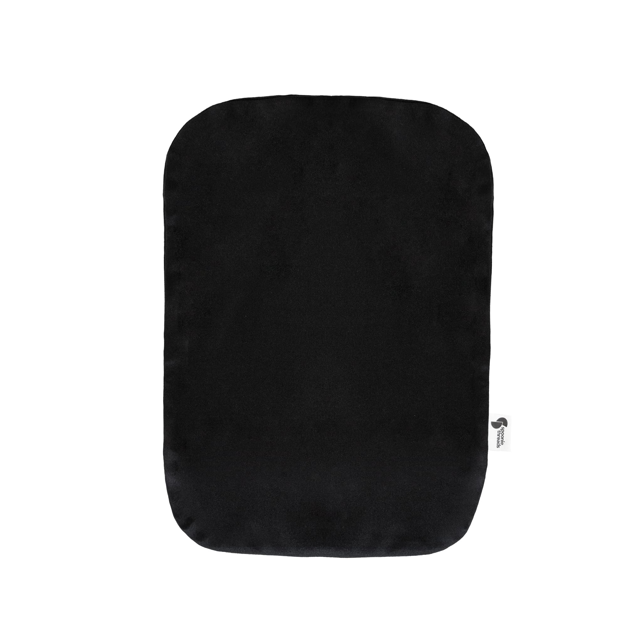 Spoonie Threads Black Elastic Ostomy Bag Cover | Fashionable & Adjustable Colostomy Stoma Ileostomy Pouches | Black, Size 6x9 (L