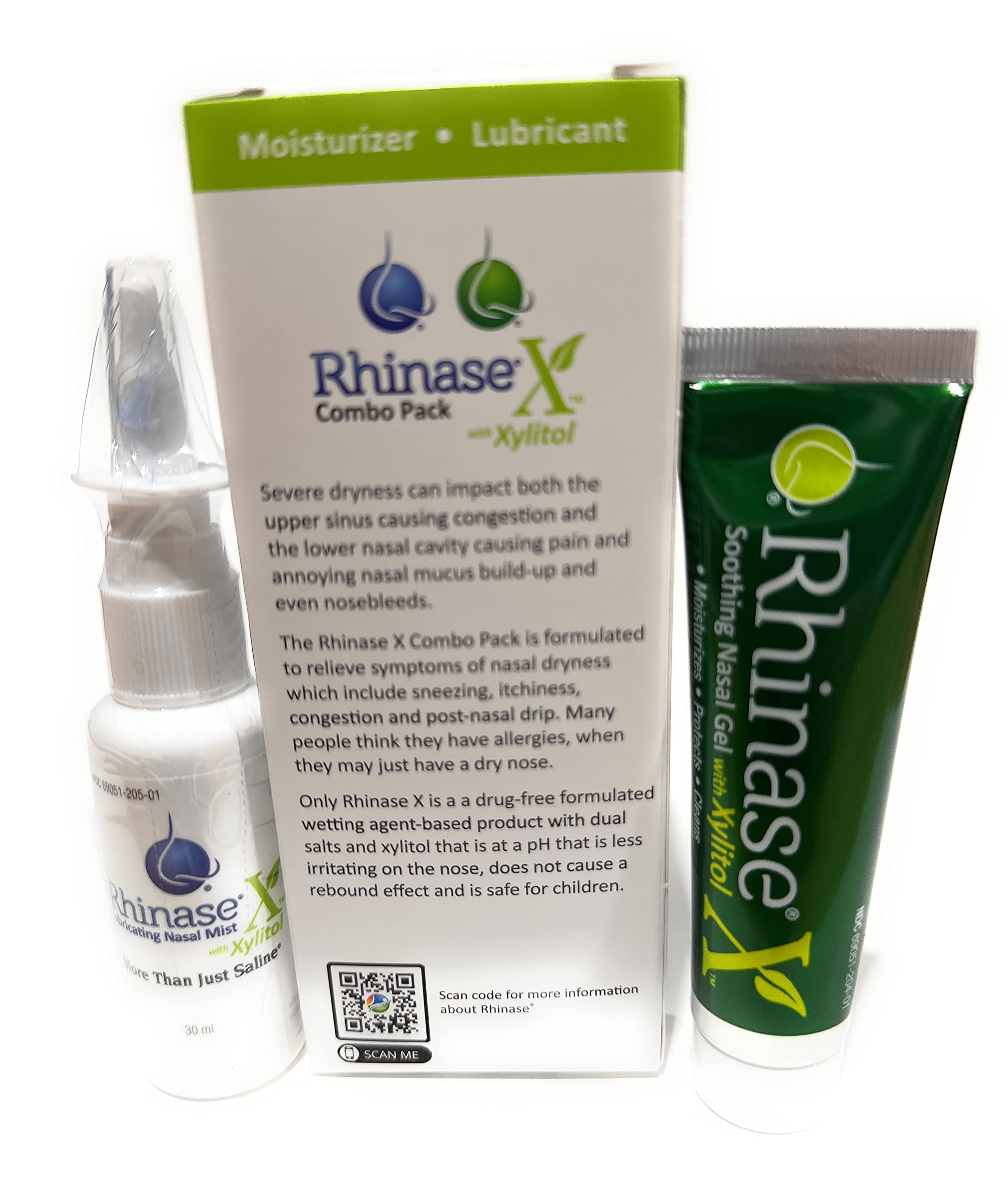 New:Rhinase X Combo Pack - Nasal Gel (30g) & Spray (30ml) for Complete Nasal Relief: Dryness, Congestion, Post Nasal Drip, and A