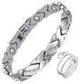 Jecanori Pure Copper Bracelets for Women,Ultra Magnetic Bracelets for Women with 3500 Gauss Magnets,Crystal Valentine's Day Jewe
