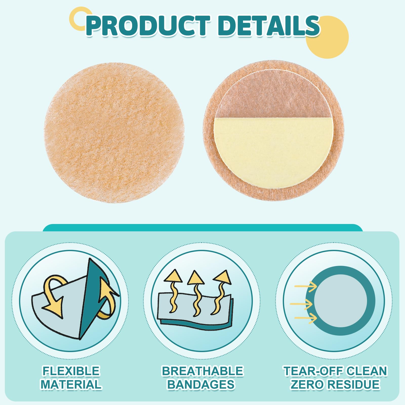 Nuanchu 30 Pair Gentle Adhesive Grip Tubing Skin Fixation Gentle Adhesive Grip Nasal Cannula System Beige Adhesives Pads for Sec