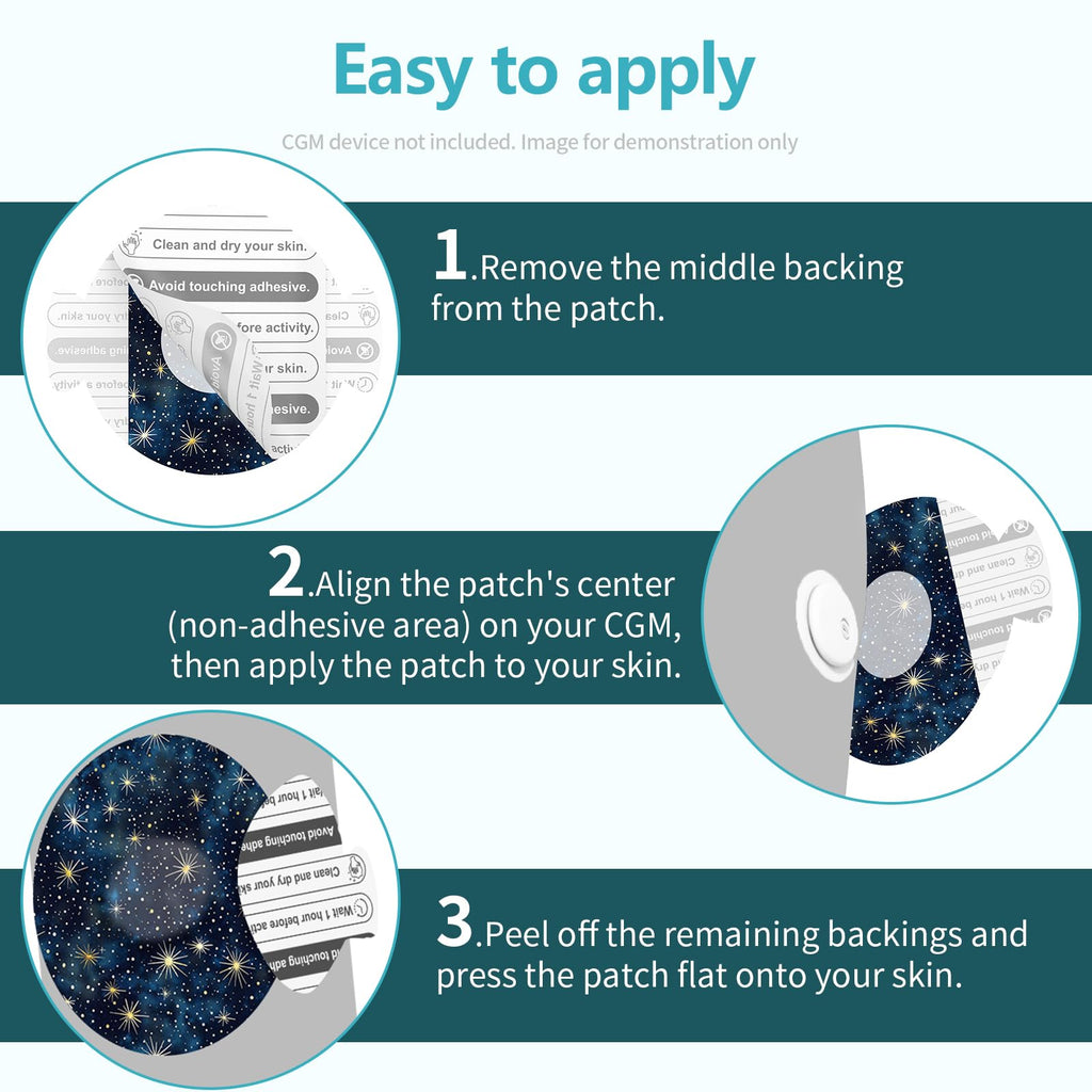 Adhesive Patches for Libre 3 Waterproof,Sensor Covers for Libre 3,Pre-Cut Backing with Easy-Peel Tab for 10-14 Days,Full Cover N