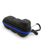 CASEMATIX Asthma Inhaler Travel Case with Lanyard and Clip-on Keychain Carabiner, Includes Inhaler Holder Case Only, Black