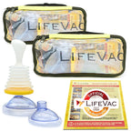LifeVac Yellow Travel Kit 2 Pack - Portable Suction Rescue Device, First Aid Kit for Kids and Adults, Portable Airway Suction De