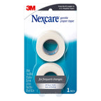 Nexcare Gentle Paper First Aid Tape, Ideal for Securing Gauze and Dressings, 1 in x 10 Yds Carded, 2 Pk