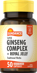 Sundance Vitamins Ginseng Complex Plus Royal Jelly, 50 Count (2)