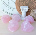 LAIDANLA Rose Quartz 2'' Natural Rough Stones Crystal Large Raw Crystals Bulk Healing Gemstones for Reiki Healing Tumbling Fount
