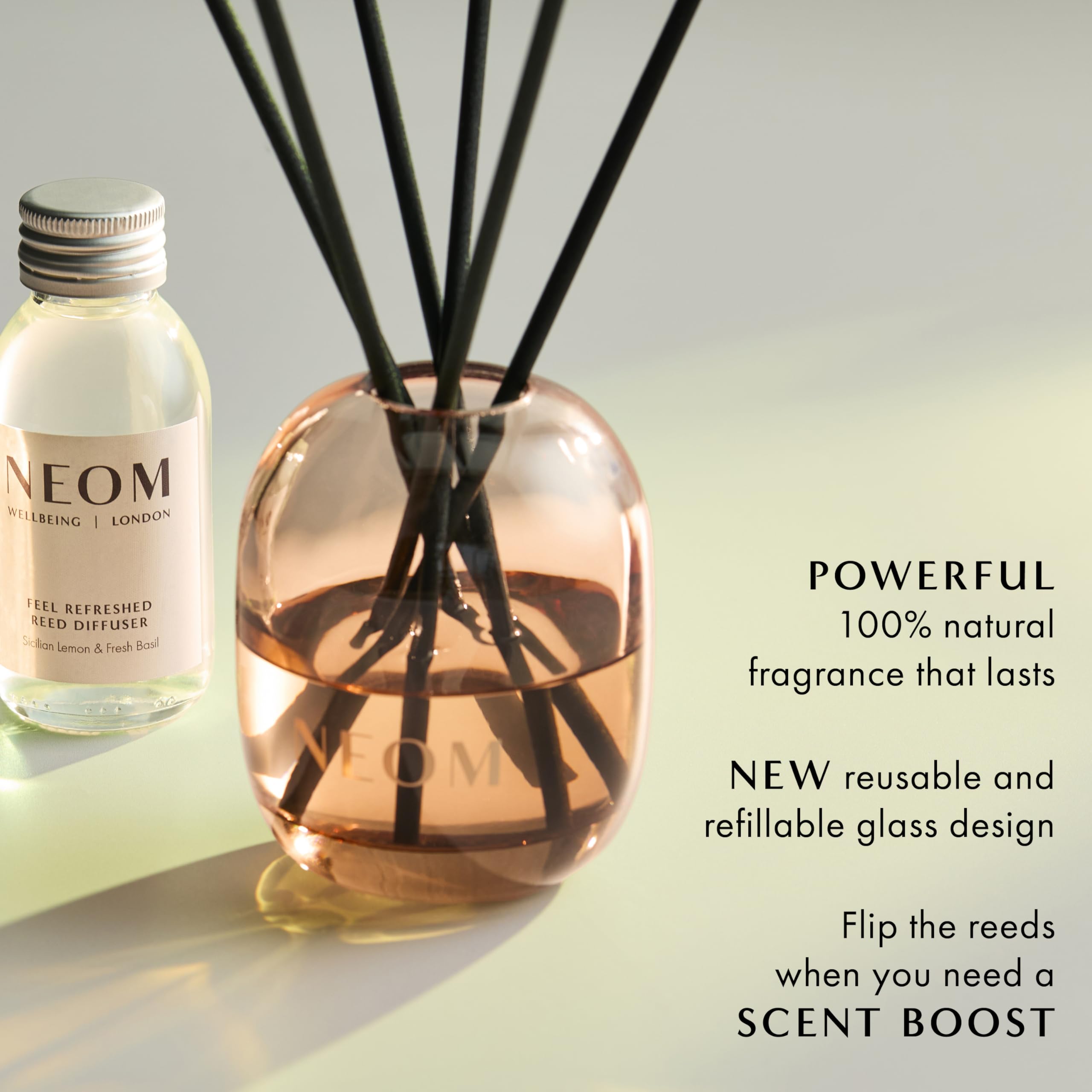 NEOM- Reed Diffuser (Reed Diffuser 100ml, Feel Refreshed)