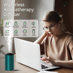 Waterless Diffuser for Essential Oil, Battery Operated Portable Nebulizer, Mini Scent Aromatherapy Machine, 3 Timer Modes & 3 Mi