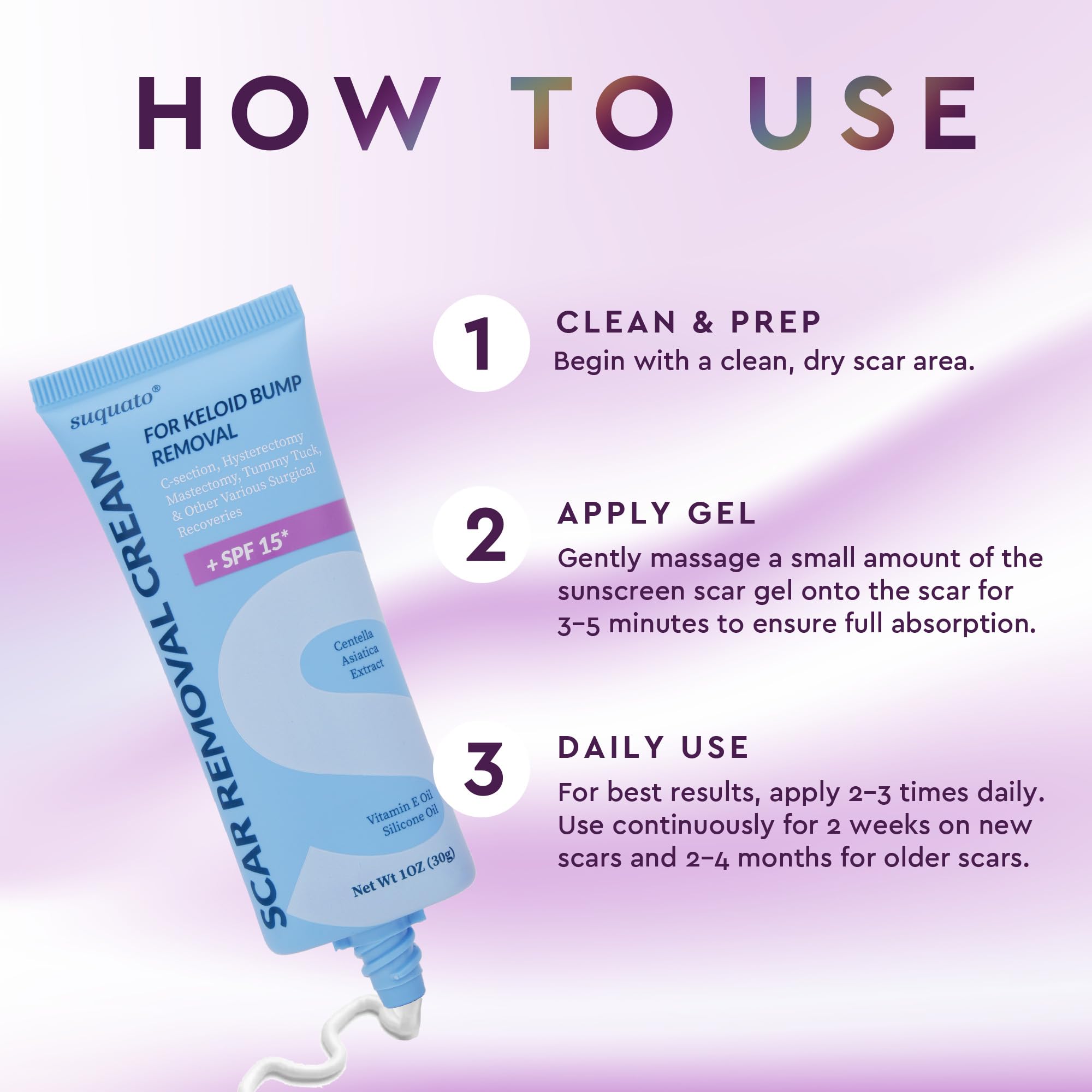 Advanced Silicone Scar Removal Cream for Keloid Bump Removal, Must have Gel for C Section, Hysterectomy, Mastectomy, Tummy Tuck,
