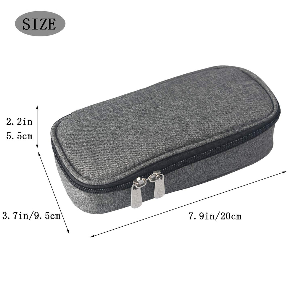 Goldwheat Insulin Cooler Travel Case with 2 Ice Packs Diabetes Medication Organizer Bag Medical Insulation Cooler