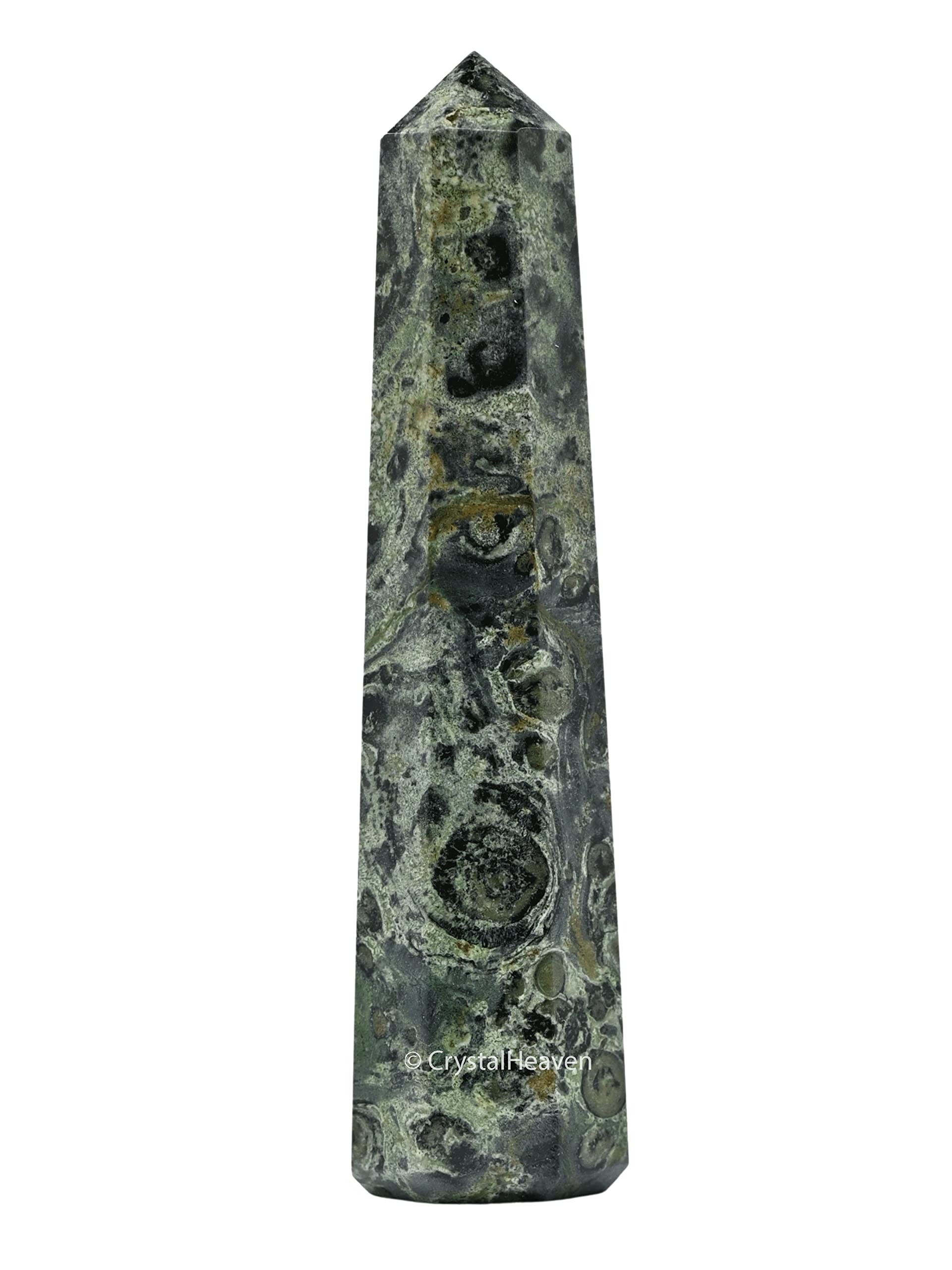 Crystal Heaven Kambaba Jasper Crystal Tower Obelisk Point For Chakra, Healing And Balancing  Aaa Grade Original Certified Gemst