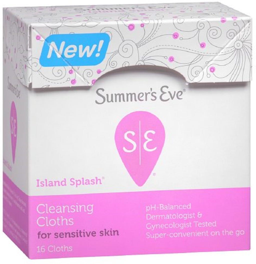 Summers Eves Cleansing Cloth Island Splash 16 Ct (Pack of 4)