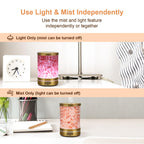 Essential Oil Diffuser, Aromatherapy Diffuser Himalayan Pink Salt Crystal, Diffusers for Essential Oils with 7 Color Lights 2 Mi