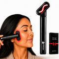 FRESH HEALTHCARE 5in1 Red Light Therapy Wand for Face & Neck, 660nm Red & 850nm NearInfrared Light, MicroPulsation, Sonic Fa