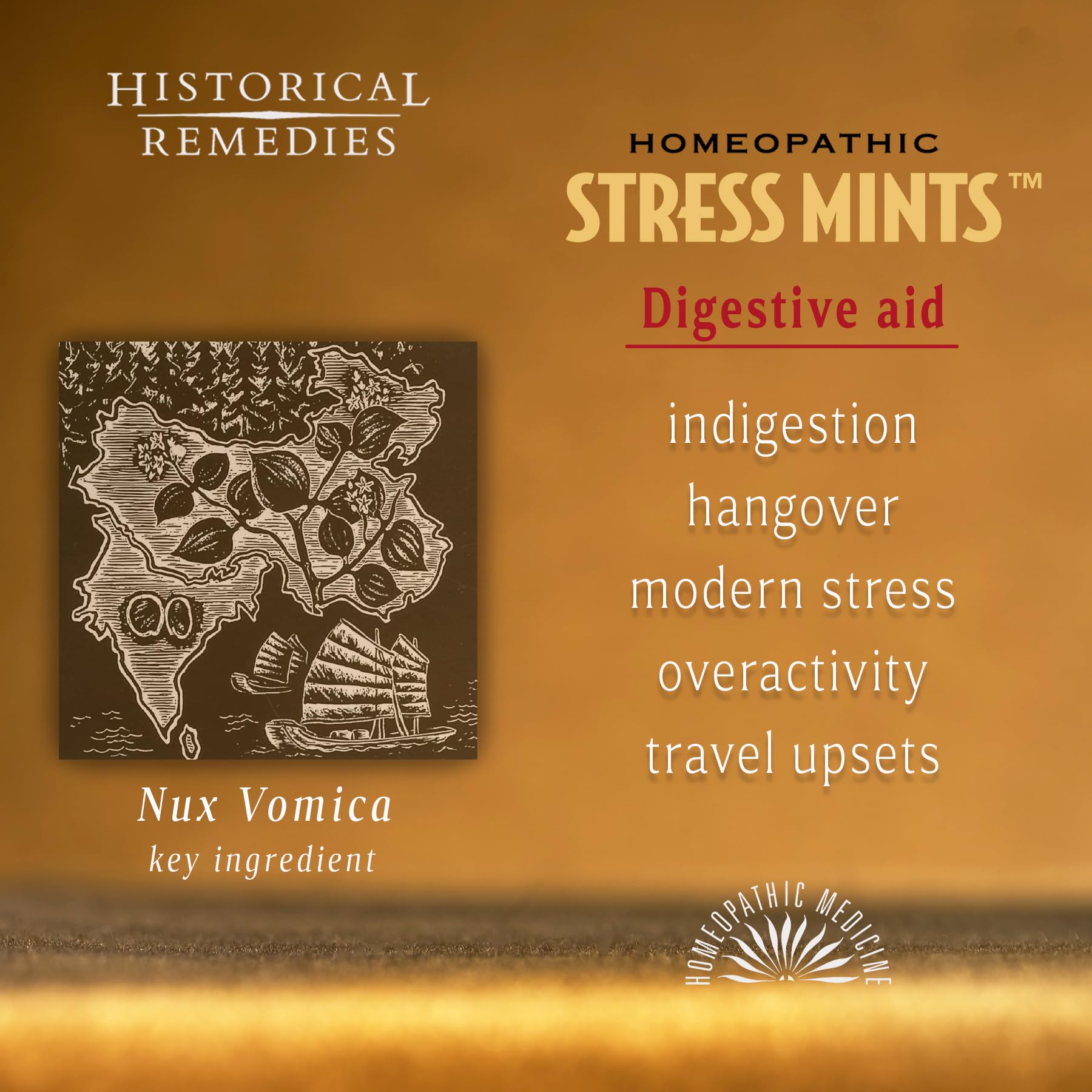 Historical Remedies Stress Mints (6 Pack) | Homeopathic Lozenges to Aid Stress & Digestion, Organic Peppermint Flavor, Vegan & G