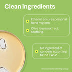 ATTITUDE Hand Sanitizer Spray for Adults and Kids, EWG Verified, Kills Bacteria and Germs, Vegan, Olive Leaves, 3.38 Fl Oz (Spra