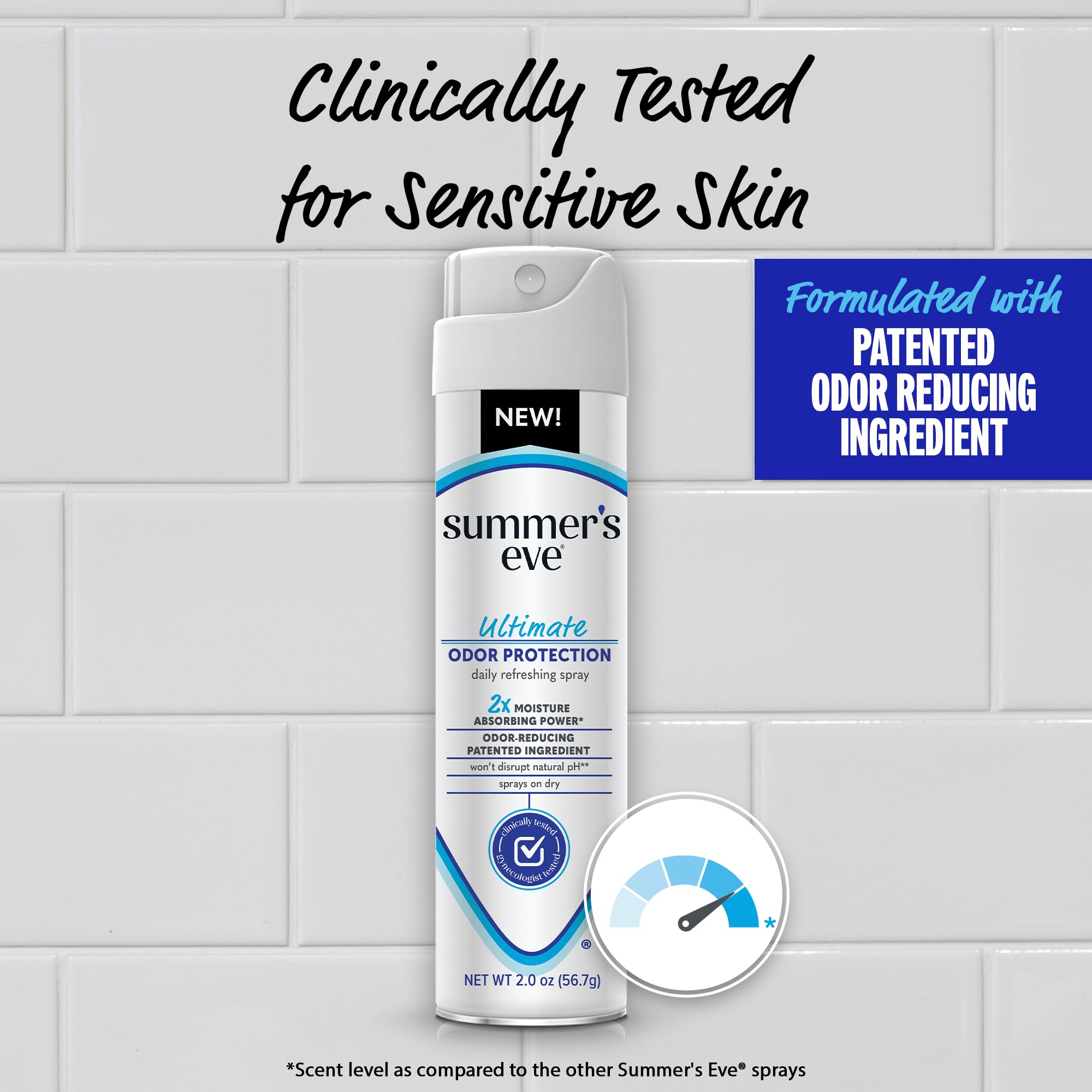 Summer's Eve, Ultimate Odor Control, Feminine Spray for Odor Protection, Talc-Free, Absorbs Moisture, 2 oz