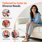 AFDEAL Foot and Ankle Massager, Cordless Ankle Heating Pad with Massage, Foot Massager Heated Ankle Brace Wrap, 6 Heat Levels an