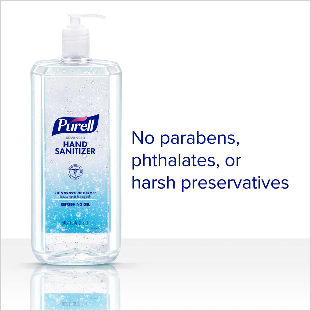 Purell Advanced Hand Sanitizer Refreshing Gel, Clean Scent, 1.5 Liter Pump Bottle (Pack of 1) - 5015-04