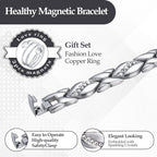 Jecanori Pure Copper Bracelets for Women,Ultra Magnetic Bracelets for Women with 3500 Gauss Magnets,Crystal Valentine's Day Jewe