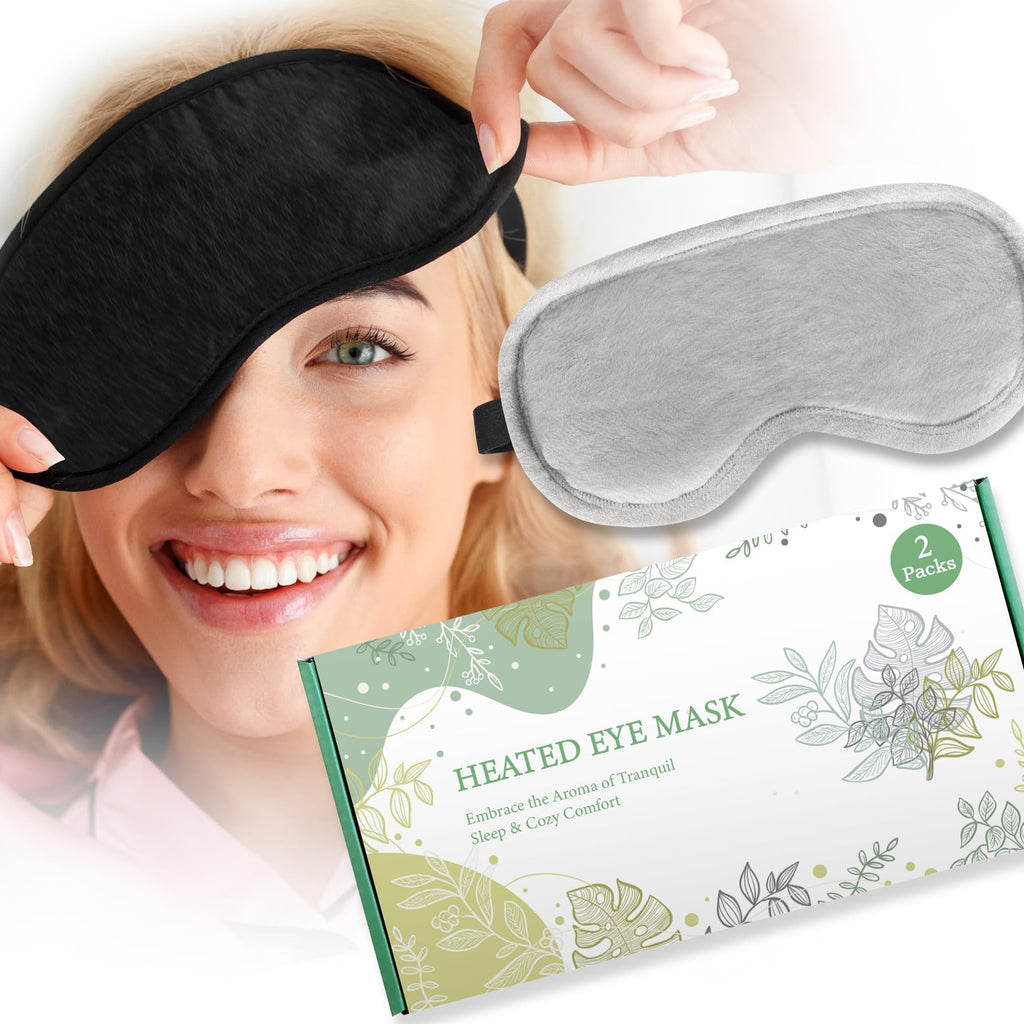 MUSICOZY Heated Eye Mask, Dry Eye Mask, Weighted Eye Mask, Warm Compress for Dry Eye, Moist Heat Eye Mask with Flaxseed Cassia S