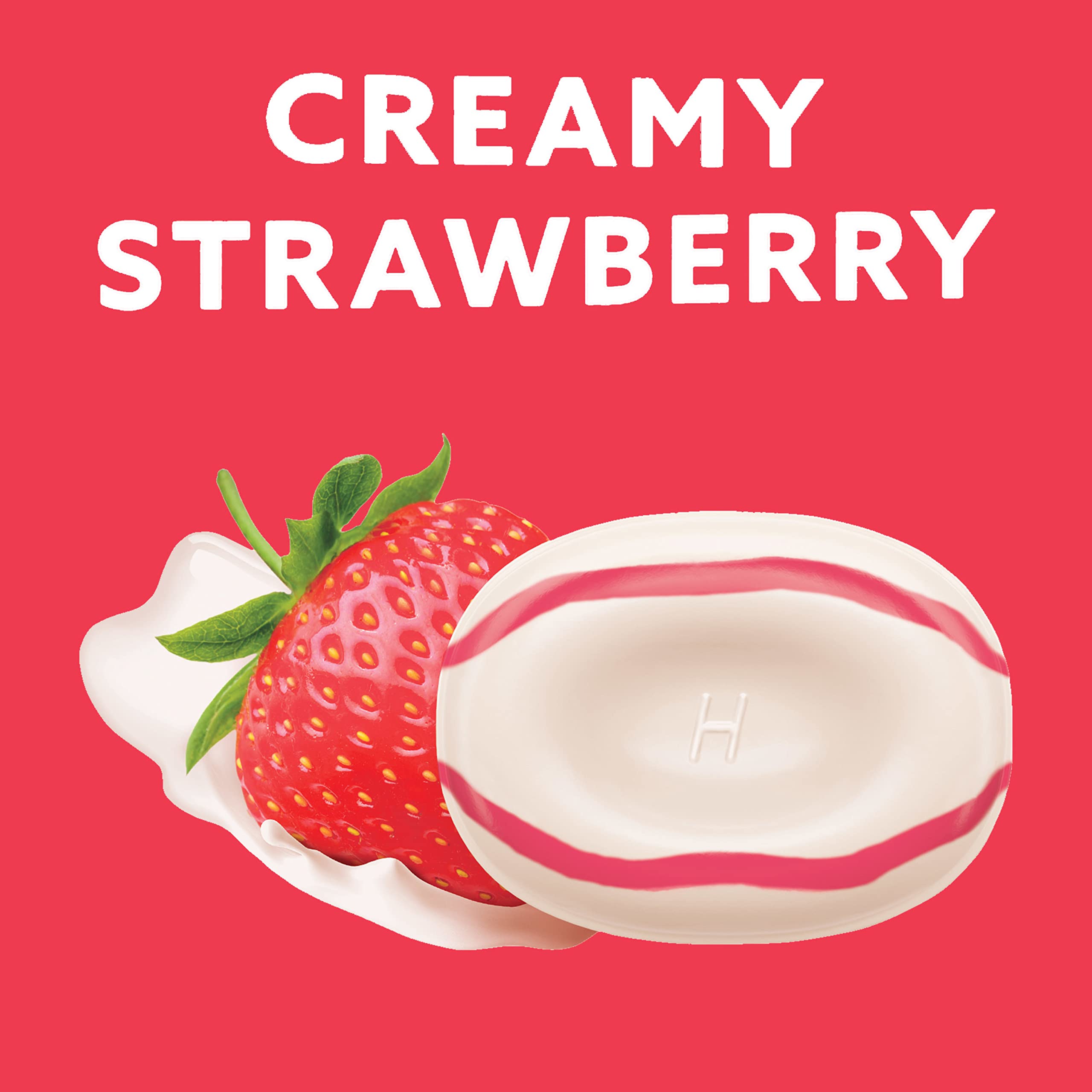 HALLS Throat Soothing (Previously HALLS Breezers) Creamy Strawberry Throat Drops, 12 Bags of 25 Drops (300 Total Drops)