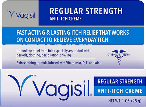 Vagisil Regular Strength Anti- Itch Creme 1 Ounce (29ml) (3 Pack)