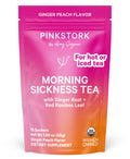 Pink Stork Organic Morning Sickness Pregnancy Tea - Hot or Iced Tea - Prenatal Heartburn, Indigestion, and Constipation Support 