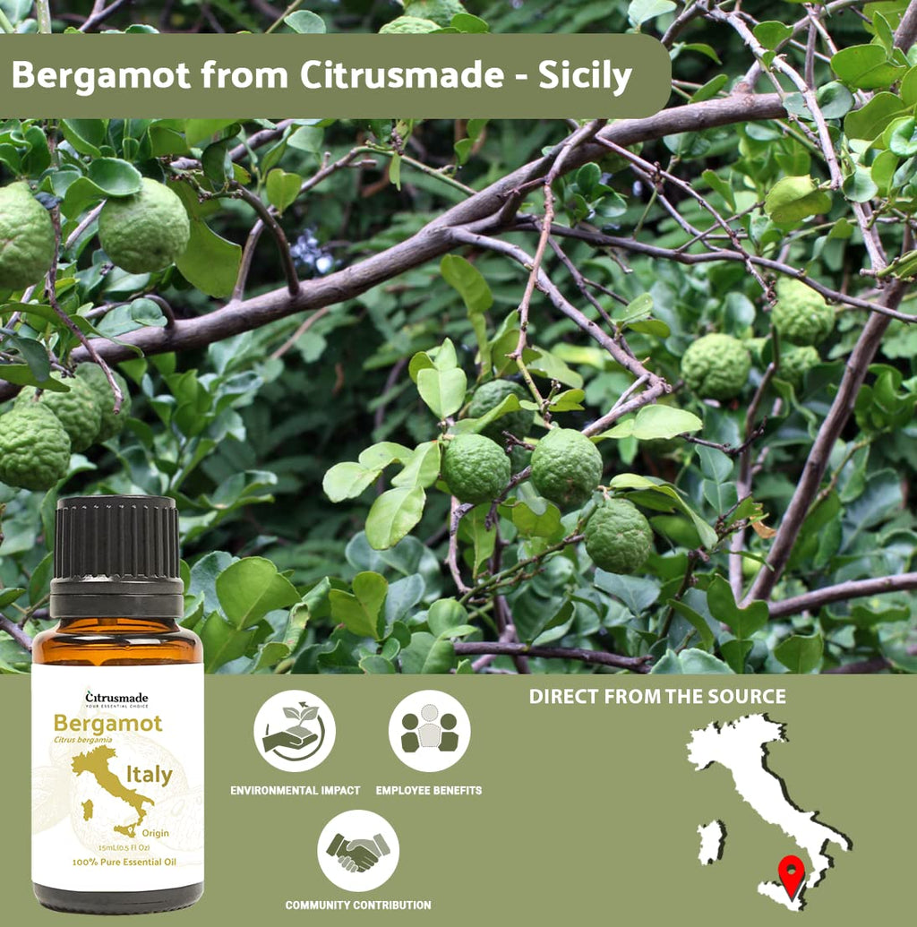 Nature Packaged Bergamot Essential Oil - Direct from Citrusmade in Sicily- Pure Essential Oil for Diffusers and Aromatherapy | 1