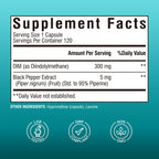 Vitalibre DIM Supplement for Women & Men, Estrogen Metabolism, Hormone Balance & Menopause Support, DIM 300 mg with Black Pepper