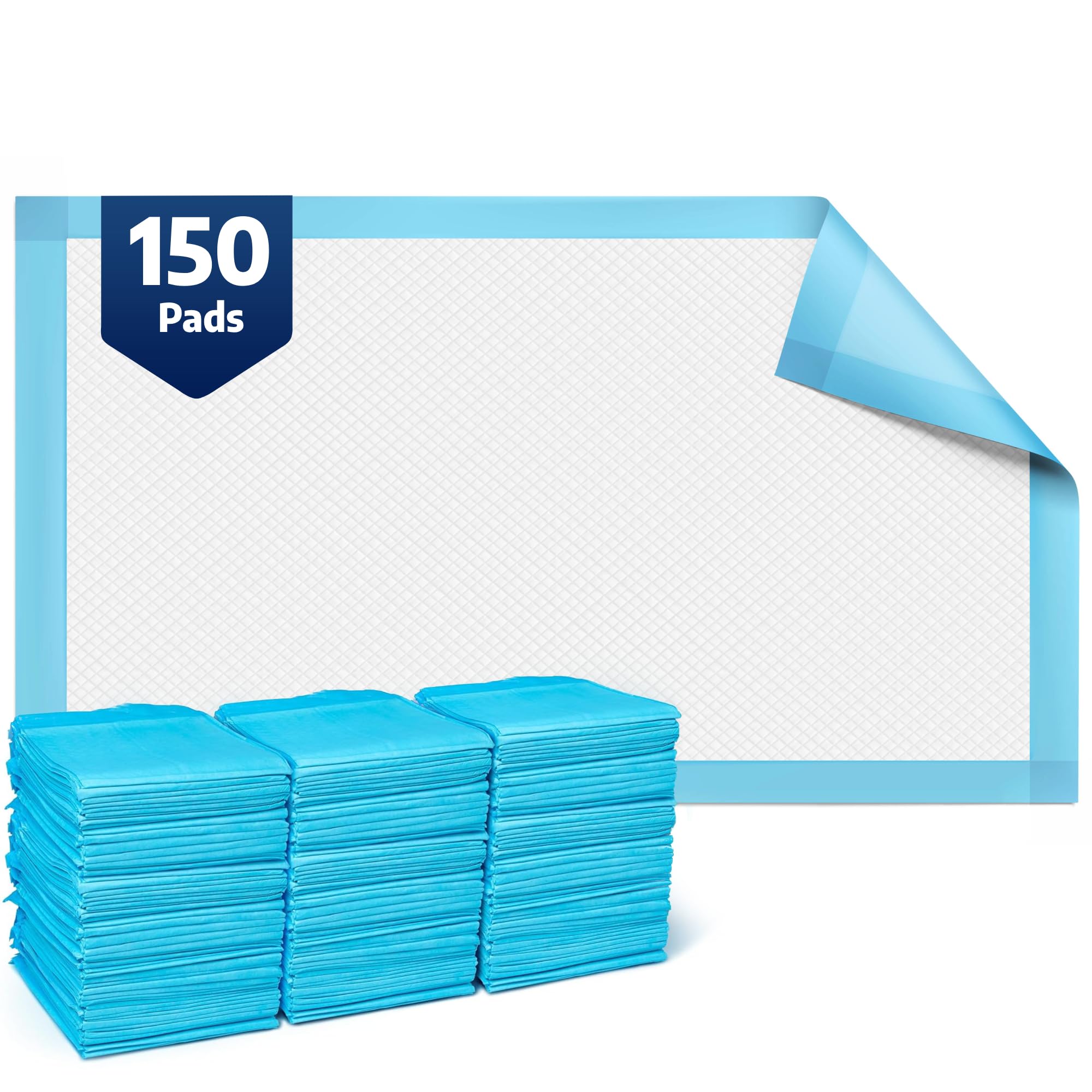 BodyMed Disposable Chucks Incontinence Underpads, 23 in. x 36 in., 150 Pads, High Absorbency - Discreet, Breathable, and Lightwe