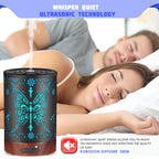 Metal Essential Oils Diffuser 150ML for Women Mom Grandma Wife, Aromatherapy Diffuser Cool Mist Humidifier with 7 Colors Lights