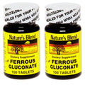 Ferrous Gluconate 100 Tabs (Pack of 2)