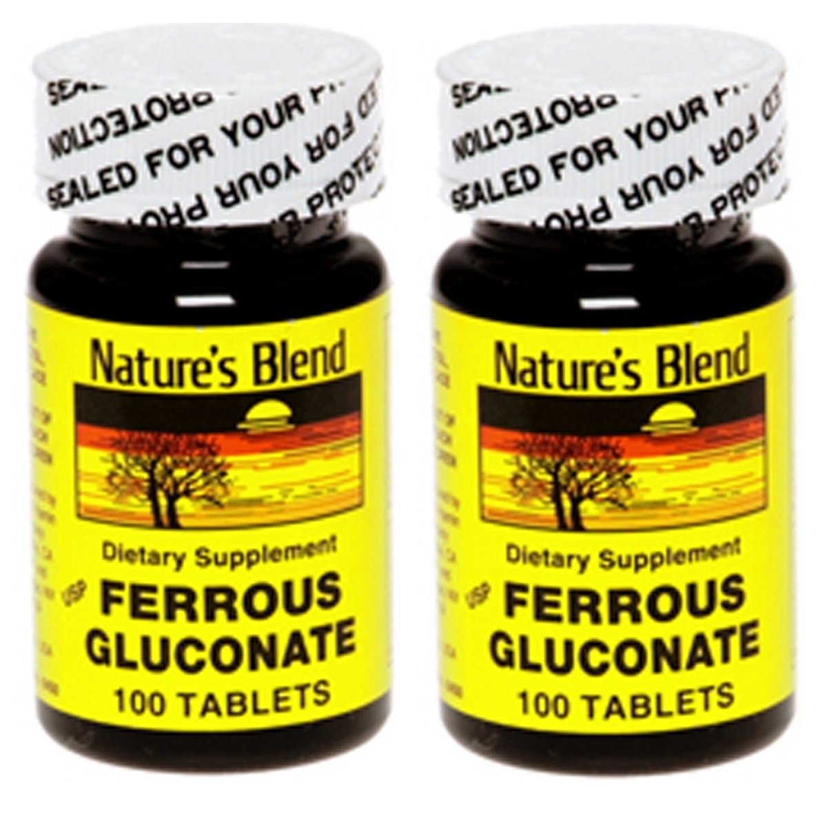 Ferrous Gluconate 100 Tabs (Pack of 2)