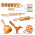 WYJTPONE Wood Therapy Massage Tools 6-in-1 Lymphatic Drainage Massager Maderoterapia Kit,Wooden Massager Body Sculpting Tools,Wo