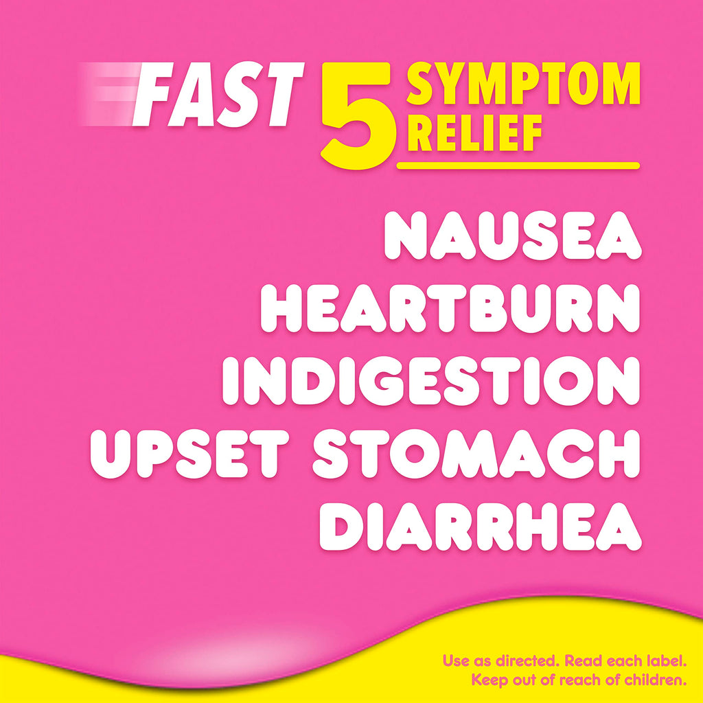 Pepto Bismol Chewables, Upset Stomach Relief, Bismuth Subsalicylate, Multi-Sympton Relief of Gas, Nausea, Heartburn, Indigestion