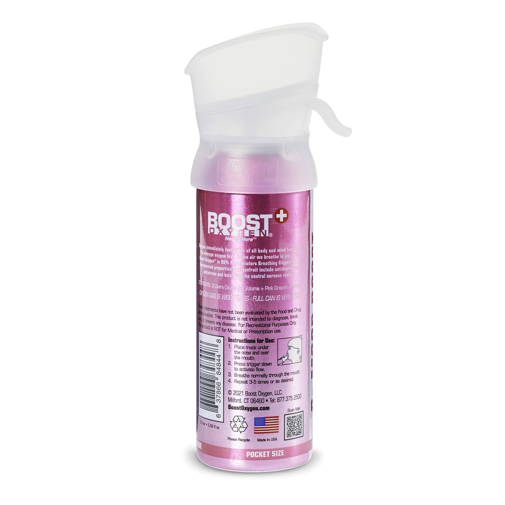 Boost Oxygen All New 3 Liter Supplemental Oxygen to Go | All-Natural Respiratory Support for Health, Wellness, Performance, Reco