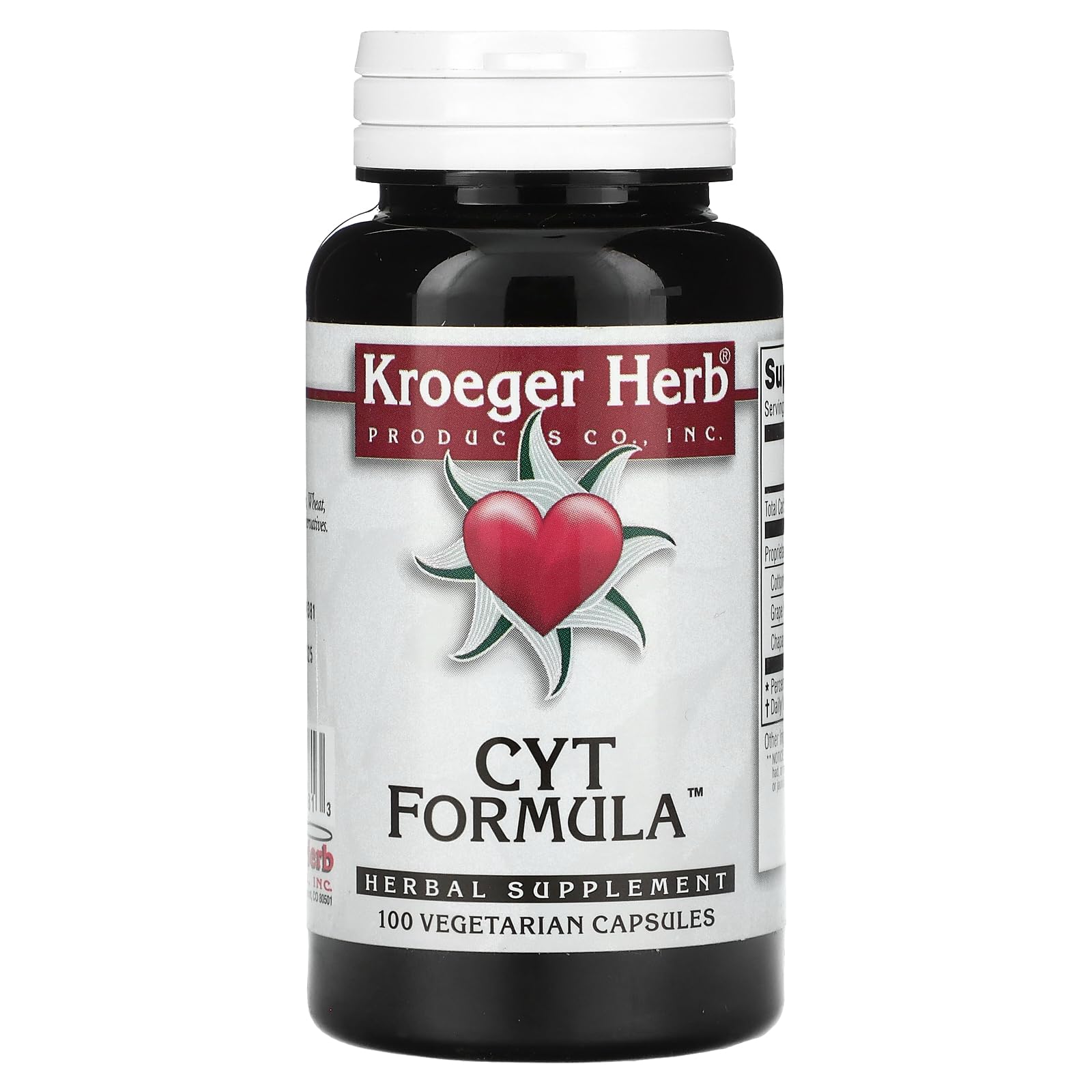 Kroeger Herb Cyt Formula Capsules, 100 Count
