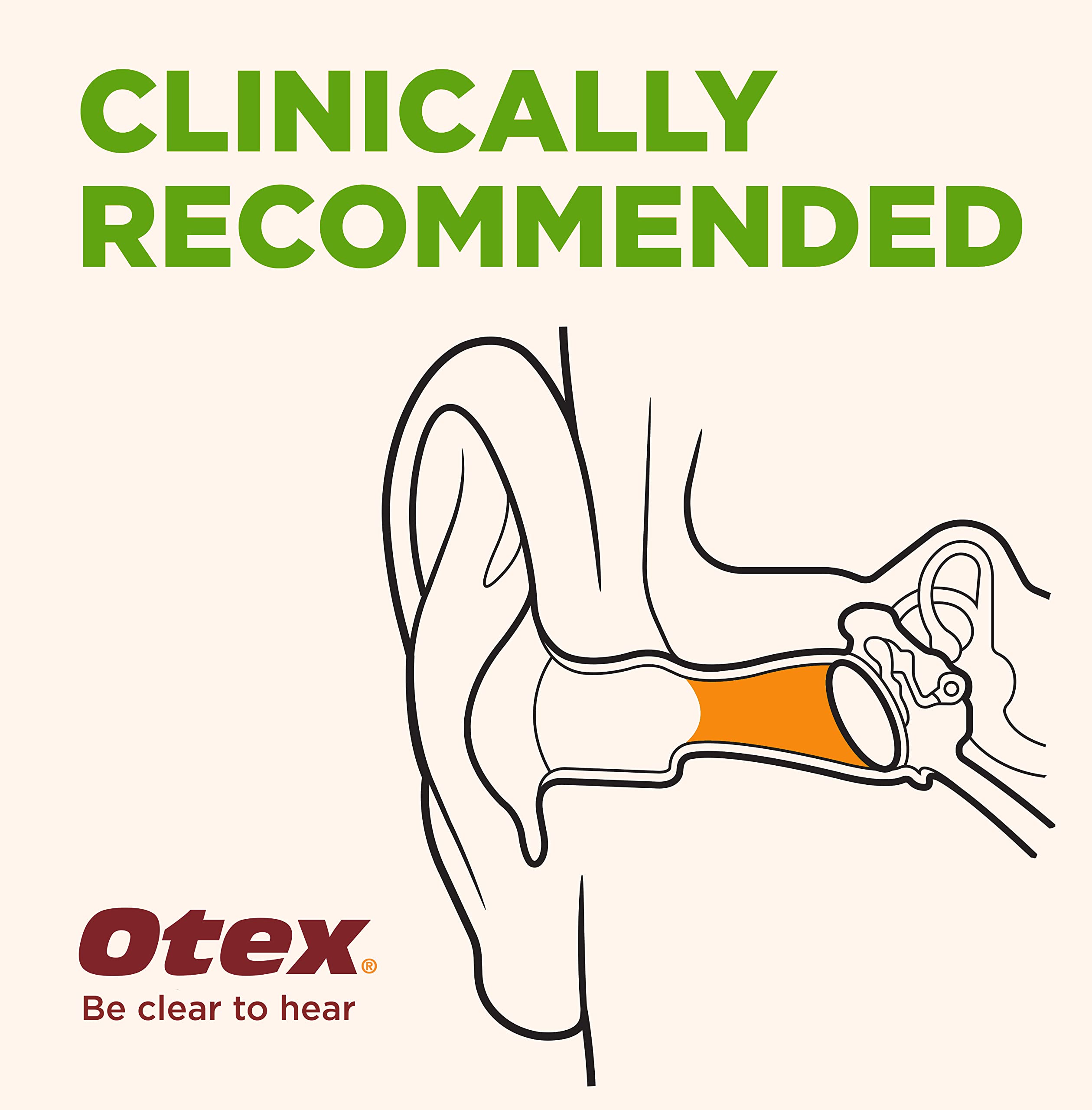 Otex Olive Oil Ear Drops for Natural, Gentle Removal of Excessive, Hardened Ear Wax. Bottle with Dropper Applicator, 10 ml (Pack