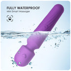 Electric Travel Massager, 10 Modes 5 Speed Powerful Silent Waterproof Handheld Neck Muscle Massage Tool (Lavender)