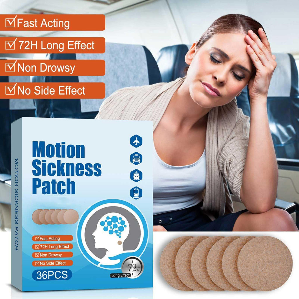 ZLYDG Motion Sickness Patch, 72 PCS Sea Sickness Patch for Cruise,Dizziness Resulted from Travel of Cars, Ships, Airplanes (1 Bo