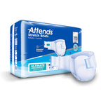 Attends Stretch Adult Disposable Briefs, Medium/Regular, 31-52 Waist with Tab Closure, Ultimate Absorbency with Dry-Lock Contain