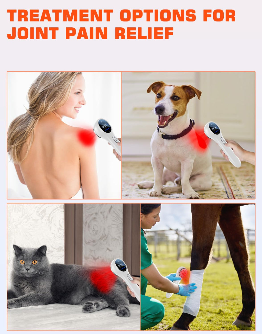 Holsn Red Light Therapy Infrared Light Tharepy, Red Light Device for Bodypain Relief, Joint, Muscle & Tissue 14 * 650nm + 3 * 80