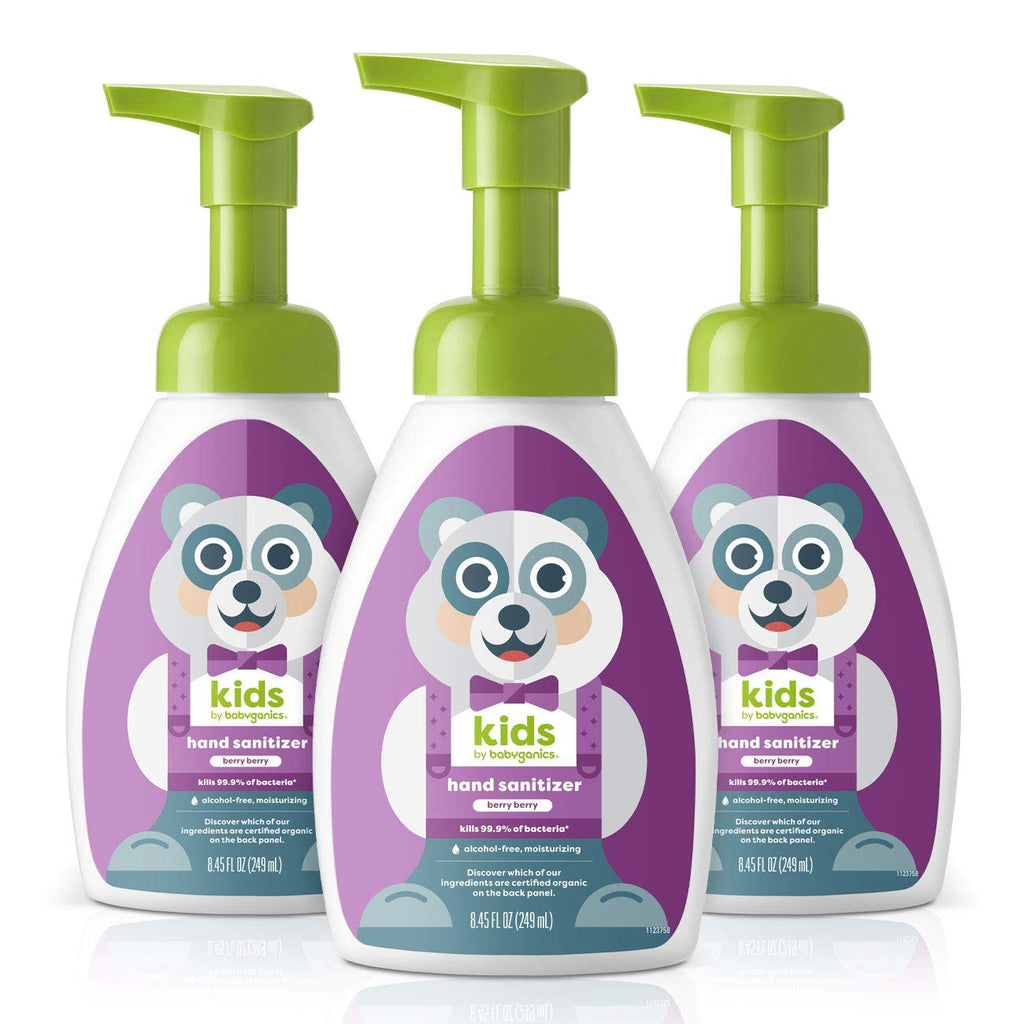 Babyganics Foaming Pump Hand Sanitizer, Alcohol Free, Berry Berry, Kills 99.9% of Common Bacteria, Moisturizing, 8.45 Fl Oz (Pac