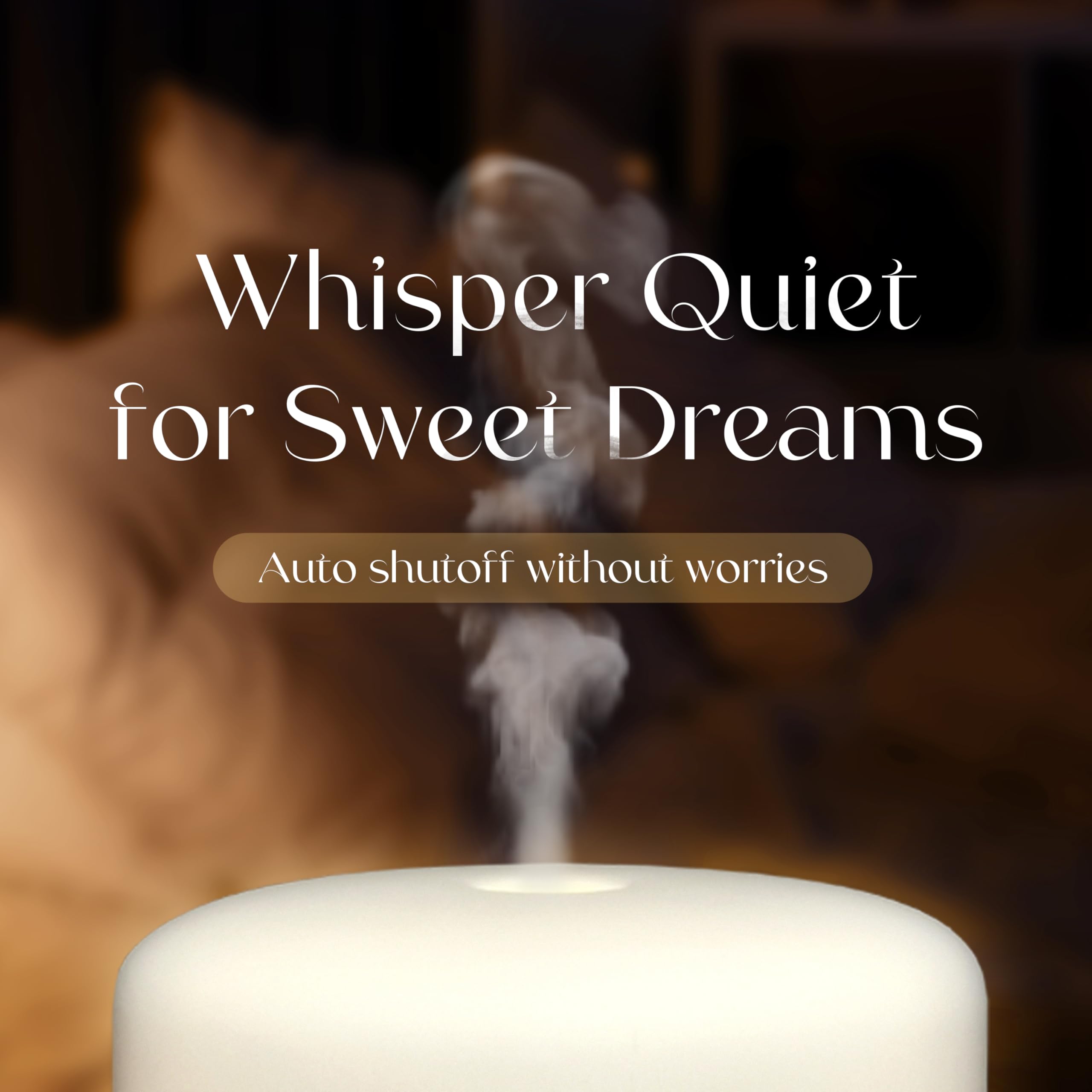 Earnest Living Essential Oil Diffuser White Ceramic Diffuser 100 ml Timers Night Lights and Auto Off Function Home Office Humidi