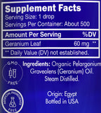 Organic, Geranium Essential Oil, Food Grade, for Skin - 100% Pure, Geranium Oil, by Zongle Therapeutics, 1 OZ