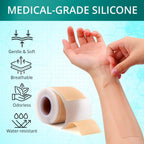 Silicone Scar Sheets,Silicone Scar Tape(1.6''x 60'' Roll-1.5M), Reusable and Effective Scar Removal Sheets, Silicone Scar Remova