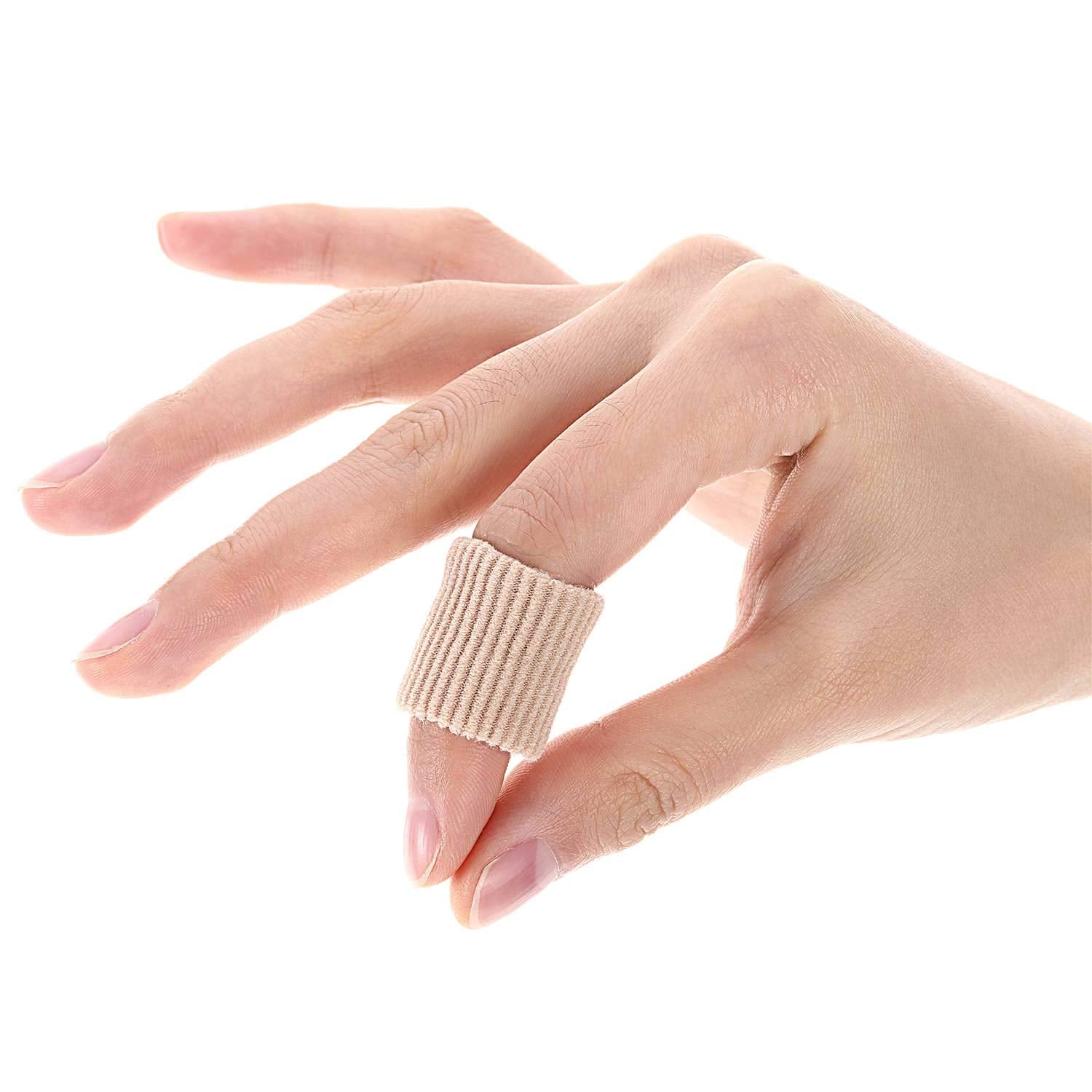 48 Pieces Toe Cushion Tube 0.98 Inches Toe Tubes Sleeves Soft Gel Corn Pad Protectors for Cushions Corns, Blisters, Calluses, To