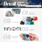 Nuenen 40 Pcs 1 Inch Heart Stone Bulk Valentines Gifts Heart Shaped Rock Worry Stone Tiny Trinkets Healing Crystal Gemstone Love