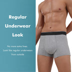 AIRCUTE Men Urinary Incontinence Underwear Washable Absorbency Soft Bladder Leak Proof Boxer Briefs 1 Pack (3X-Large,Gray)